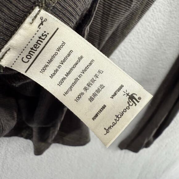 Smartwool Shirt Men's Medium Brown NTS 250 Merino Wool Base Layer Long Sleeve - Picture 10 of 12